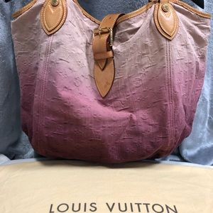 Louis Vuitton sunbeam pink purple denim hobo bag